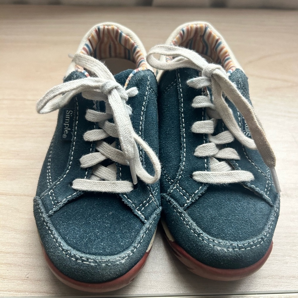 Simple Kids Blue and White Sneakers